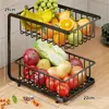 Prateleira de Armazenamento de Vegetais para Bancada de Cozinha Cesta de Armazenamento de Mesa Prateleira de Vegetais para Fogão Cesta de Armazenamento de Frutas e Vegetais Multicamadas com Água