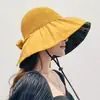 Sombrero de Protección Solar para Mujer, Sombrero Solar Anti-UV, Sombrero de Pescador de Vinilo Plegable para Cubrir la Cara, Sombrero Solar de Ala Ancha para la Playa