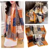 Venta al por mayor de fábrica Nuevo satén de brocado de Li 90*180 estampado Bufanda larga de playa Versión coreana de chal de seda
