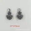 1-15 Calabaza de tubo curvo de plata antigua vintage de Shanxi, accesorios DIY, pulsera de plata 999, componentes de joyería cultural y artística