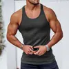 Nuevo Chaleco de Rayas Verticales Transpirable para Deporte y Fitness de Verano para Hombre Elástico de Secado Rápido Camiseta Interior sin Mangas con Forma de I