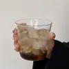 Xícara de Café Vidro Borossilicato Alto Simples Estilo Ins Copo Geleira Resistente a Altas Temperaturas Copo de Água Xícara de Latte Americana Copo para Bebidas