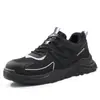 Zapatos de Protección Laboral Ligeros Escudo Gaviota Azul, Antimpacto, Antipenetración, Puntera de Acero, Cómodos, Transpirables, Seguros, Calzado de Seguridad para el Trabajo