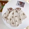 INS roupas de bebê primavera e outono macacão bebê bonito saco peido roupas ha roupas bebê 100 dias fora roupas de escalada