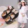 Estilo Dulce Nuevos Mocasines de Charol para Mujer Lunares Lazo Hebilla Única Punta Redonda Planos Casuales Zapatos Pequeños de Cuero