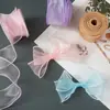 Cinta de Hilo de Borde Liso Cola de Pez Flor para Bolsa Material Decoración de Borde para Hornear Pasteles de Cumpleaños Cinta Arte Floral