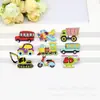 50 Botones de Madera Hechos a Mano DIY Color Caricatura Coche Avión Vehículo Botones para Ropa Botones Decorativos Mixtos