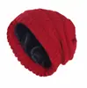 Chapéu de Inverno sem Aba com Forro de Cetim para Uso Externo, Quente e Aconchegante com Forro de Seda Sintética, Chapéu Esportivo de Tricô com Ponto Trançado em Camada Dupla