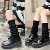 Meias de pilha de malha Lolita Meias de panturrilha jk alongadas japonesas meias de perna modificadas capa de perna emagrecedora