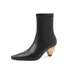 Botines elásticos súper ajustados para mujer, nuevos de otoño e invierno, punta fina, cierre lateral, tacón alto único, botines cortos elásticos, talla 40