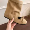 Zapatos de Ballet Vintage Coreanos para Mujer con Lazo, Corte Bajo, Suela Suave, Caña Corta, Diseño Hueco, Aumentadores de Altura