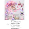 Conjunto de Balões de Aniversário Infantil para Crianças de 1 a 5 Anos, Suprimentos de Decoração para Cena de Festa, Conjunto Completo para Meninos e Meninas