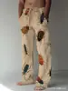 Pantalones de AliExpress de Venta Caliente Transfronterizos Sueltos Casuales Comercio Exterior Europeo y Americano Rectos Impresión 3D Cintura Alta Pierna Ancha