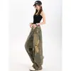 Jeans rotos desgastados estilo páramo para mujer, nuevo estilo de verano 2026, diseño de alta costura, pantalones anchos holgados y adelgazantes