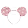 Diadema Navideña de Orejas de Ratón Mickey Mouse para Parque de Atracciones Fiesta Disfraz Accesorios para la Cabeza Navideños Diadema con Lazo
