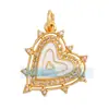 P04 L49B Accesorios para joyería DIY AMOR AMOR corazón circón rojo aceite goteando alas de cupido