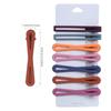 Pinza lateral de metal de 8 cm estilo coreano de invierno color oscuro simple paquete de tarjetas de siete colores pinza de pico de pato horquilla rota para flequillo de mujer
