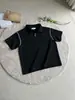Camisa Polo Tendência Estilo Americano com Costura Visível para Homens, Nova Blusa Casual Solta de Manga Curta para o Verão