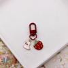 Lindo conejo rosa cereza fresa colgante llavero para Airpods anti-pérdida accesorios hebilla de cremallera para bolsa regalo