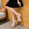Zapatos de Mujer Huidong Transfronterizos Aliexpress Amazon Tacones de Aguja Pole Dance Tacones Altos Impresionantes Sandalias de Tacón Alto Plataforma Impermeable
