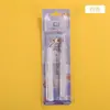 Pinça para Cílios Postiços Cabeça Reta Cabeça Curva Pinças Coloridas de Aço Inoxidável Pacote com Dois Cartão de Papel Embalagem Clip para Manual DIY