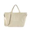 Bolso de mujer portátil de gran capacidad, primavera y verano 2024, nuevo bolso de tela de pana de estilo coreano, bolso bandolera informal sencillo.