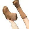 Botas de neve forradas com fleece, grossas, confortáveis e quentes, botins de camurça para mulheres, nova coleção de inverno 2026, botas estilo Martin com salto grosso, sem cadarço
