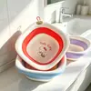 Lavabo plegable Sanrio para uso doméstico, adecuado para que niños y bebés se laven la cara y los pies, portátil y colgable, lindo lavabo de plástico con dibujos animados