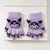 Guantes de Peluche de Gatito para Niñas, Nuevo Estilo de Invierno, Cálidos, Lindos, Separados por Dedos, Compatibles con Pantalla Táctil, Guantes Kt a Prueba de Viento