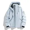 Conjunto de dos piezas para pareja 2025 Live de 9 colores 3 en 1, chaquetas de montañismo a prueba de viento e impermeables