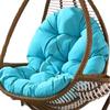 Cojín Grueso para Silla Mecedora, Silla Colgante tipo Cesta, Silla Columpio Redonda tipo Nido de Pájaro con Respaldo Integrado, Estilo Nórdico