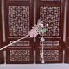 Horquilla Antigua de Borla de Flor de Mariposa para Mujer Nuevo Estilo Chino Aleación de Goteo de Aceite Horquilla Oscilante Paso Accesorios para el Cabello Hanfu Cheongsam Disco