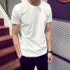 Playera de Manga Corta Ropa de Hombre 2025 Nuevo Verano Coreano Cuello Redondo Top Ajustado Color Camiseta Básica de Hombre Manga Media Trendy
