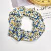 Chica Pastoral Estilo Coreano Dongdaemun Grupo de Mujeres Estampado Floral a Cuadros Anillo para el Cabello Salchicha Gorda Cuerda para el Cabello Anillo de Lazo Grande Retro Estilo Francés
