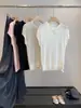 Top de Punto Hueco sin Mangas para Mujer, Verano Delgado de Gama Alta Nicho Estilo que No Choca, Camiseta Única y Hermosa de un Solo Hombro