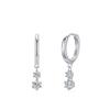 Brincos de Prata de Lei S925 Novos com Borla de Zircônia Redonda Dupla para Mulheres, Modernos, Exquisitos, Versáteis, Brincos e Brincos de Alta Qualidade