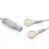 Cable de Derivación de Electrocardiograma Ecg Ekg Personalizado Remo Conector de 4 Pines a Cable de Electrodo de Broche Chapado en Oro de 4.0