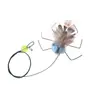 Cabeza de repuesto para caña de juguete para gatos tipo mosca simulada con cuerda larga, accesorio de insecto, pequeño juguete volador para gatos muy animado, artículos para mascotas para autoentretenimiento