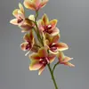 10 orquídeas cymbidium artificiais para cerimônia de casamento ao ar livre e decoração do local, flores artificiais, orquídeas cymbidium artificiais, arranjos florais artificiais atacado
