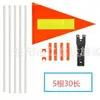 Bandeira de Segurança Infantil Transfronteiriça Amazon Adesivo Refletivo Motocicleta Bicicleta Elétrica Traseira Bandeira de Mastro para Carro de Drift de 5 Seções