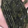 Tubo redondo largo de 4*13 mm línea negra jade malayo rojo piedra natural polvo cristal espaciador de cuentas productos semiacabados venta al por mayor de fábrica