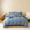 Suave, masticable, moderno, simple, estilo de color sólido, todo algodón, todo algodón, dos tonos, juego de cuatro piezas, serie, lavable, duradero, dropshipping