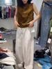 25865 Xin Da Ai Mei Yuan Verano 2025 Nuevo Estilo Chino Botón Lujo Ligero Top Casual Pantalones de Pierna Ancha Moda