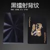 Plástico com folha de ouro carta de pôquer Macau Fengyun mesmo estilo luxo dourado criativo fosco à prova d'água PET carta de pôquer carta de folha de ouro