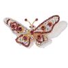 Lanhao transfronterizo moda retro europea y americana elegante ramillete regalo aleación pedrería mariposa grande BROCHE pin BROCHE