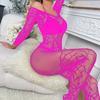 Europeu e americano sexy lingerie uniforme jacquard macacão- up aberto virilha macacao meias comércio exterior novo w594