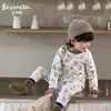 Clase para Niños Beixinan Conjunto de Ropa Otoñal para Bebé de Algodón Puro con Lycra para Niños y Niñas Conjunto de Dos Piezas de Ropa Interior Térmica