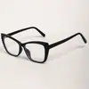 Gafas de Moda de Marco Grande Ojo de Gato Transfronterizas de Alta Gama para Hombres Sin Receta Monturas de Gafas de Acetato con Inserción de Pines Estilo Europeo y Americano Bloqueo de Luz Azul