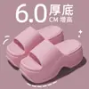 Chinelos com Solado Grosso de 6,0 cm para Mulheres, Roupa de Casa de Verão, Solado Macio de EVA, Chinelos de Praia Modernos para Uso Externo