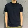 Fabricante Original Camisa Polo com Gola Lapela Masculina Camiseta de Verão Cor Sólida Manga Curta Casual Solta Tendência de Negócios Roupa Masculina